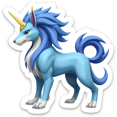 Masculine Suicune-Amaura-Manectric-Pokémon-Fakémon-Digimon-fusion sticker