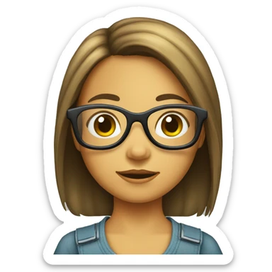 niña con gafas en silla de ruedas sticker