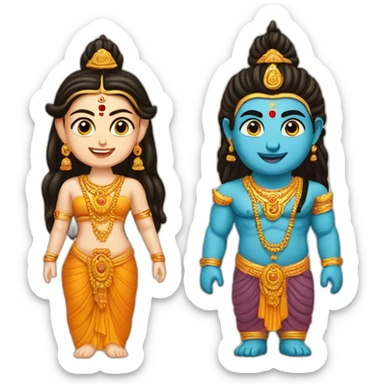Lord shiva and Parvati sticker