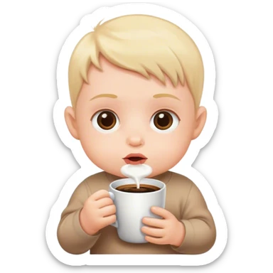 Baby drink coffee  sticker