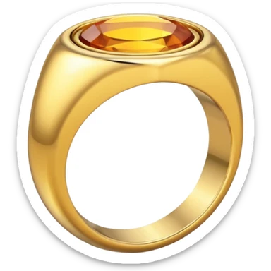 Aesthetic Engagement gold ring emoji flipped with right  sticker
