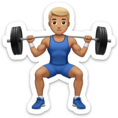 man in body pump  sticker