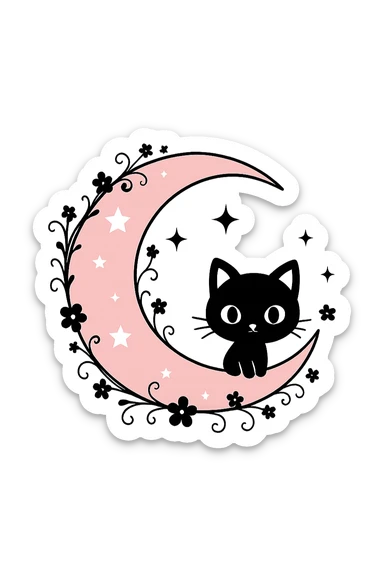 Remove the background from this goth banner, keep it cute, expressive, minimal, in the style of imagen-4-fast (a concise, fast image generation style), with no background. sticker