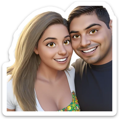 cheerful duo sharing smiles sticker