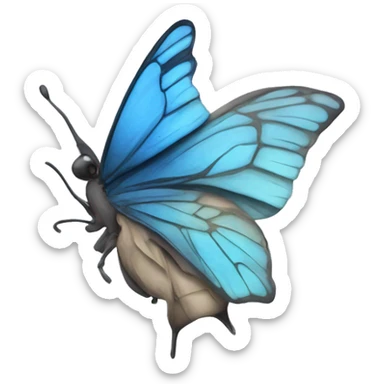 Puedes generar un antifas para la cara como mariposa azul sticker