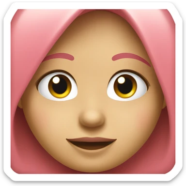 Regular emoji face girl sticker