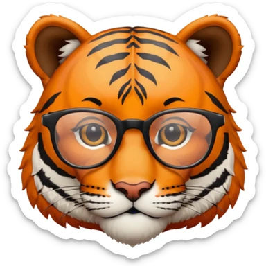 tête tigre avec lunette sticker