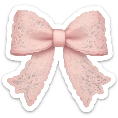light pink lace bow sticker
