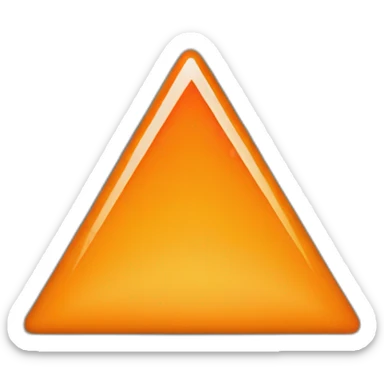orange triangle solid pointing down sticker