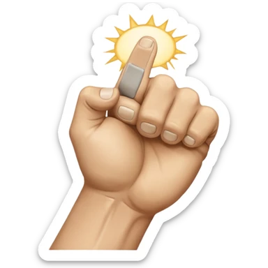 vack of veiny fist rearview sticker