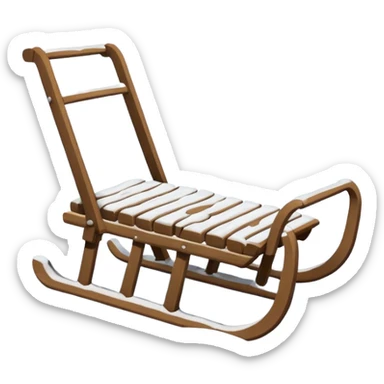 sledge surrounded with snow (no person) sticker