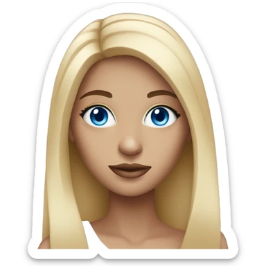 Model with blue eyes sticker