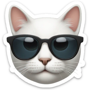 Cat with sunglasses sticker