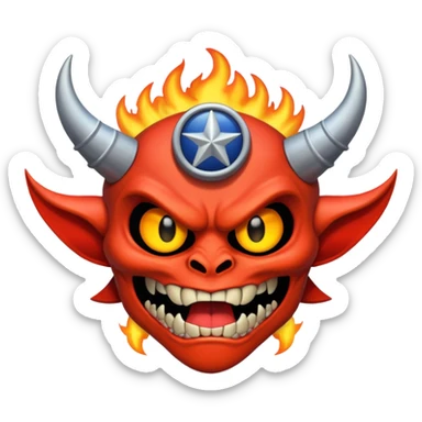 A 9/11 crash demon sticker