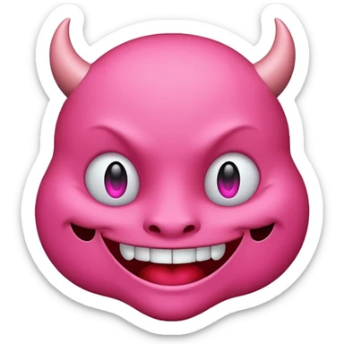 Devil emoji but pink 😈 sticker