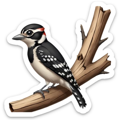 downy woodpecker sticker