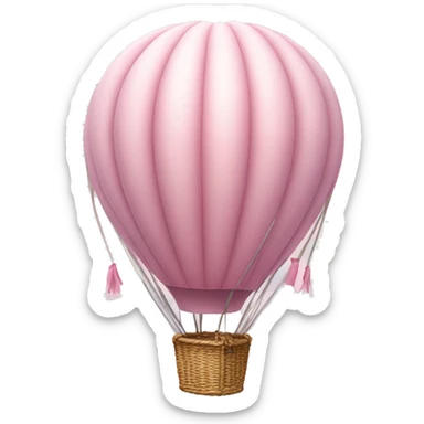 pastel pink hot air balloon  sticker