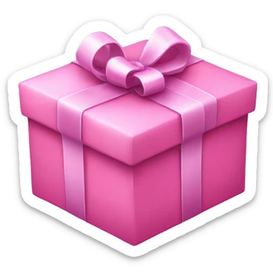 pink christmas present sticker