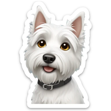 white terrier sticker