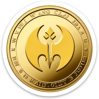 Wu-Tang Clan logo on a gold coin sticker