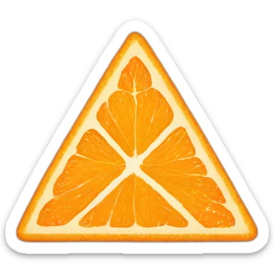 Triangle orange sticker