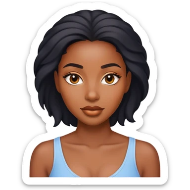 Attractive black woman sticker