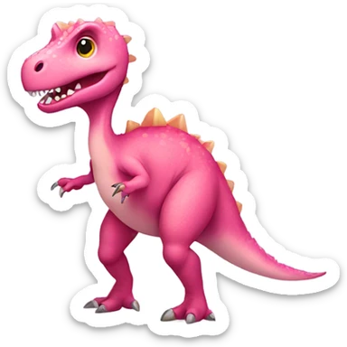 dinosaur wearing a pink tutu sticker
