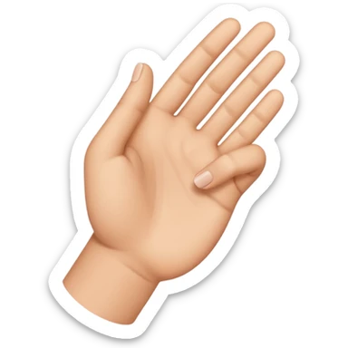 make a hand like the regular one but make it an L shape with the finger and thumb  sticker