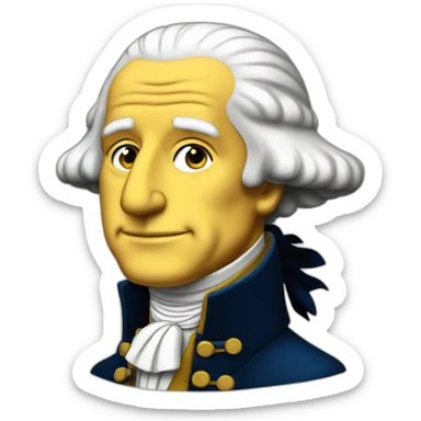 George Washington in simpson style sticker