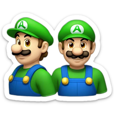Luigi y Mario  sticker
