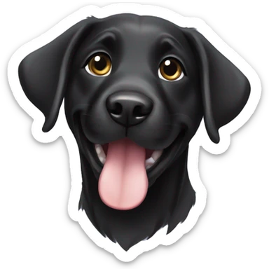 happy puppy black Labrador sticker