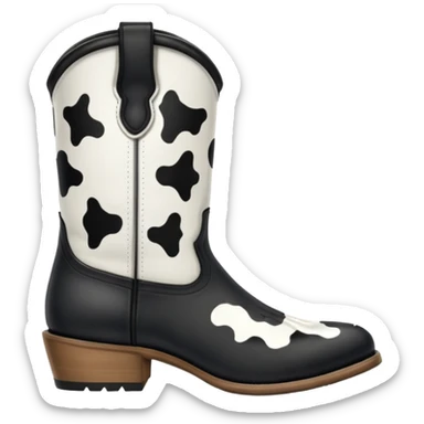 cow print boots sticker