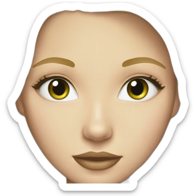 Woman-greeneyes-whiteskin-blondhair sticker