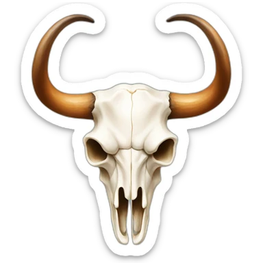 longhorn skull sticker