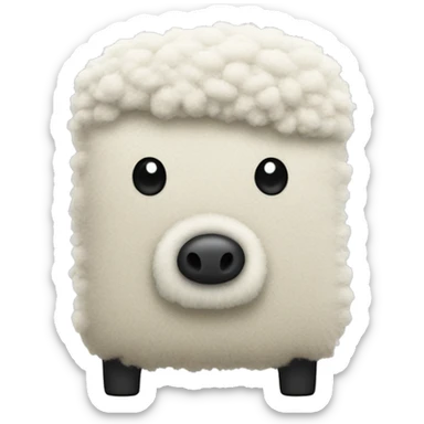 fridge made of sheephair sticker