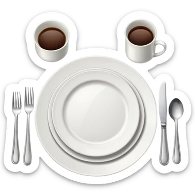 table setting sticker