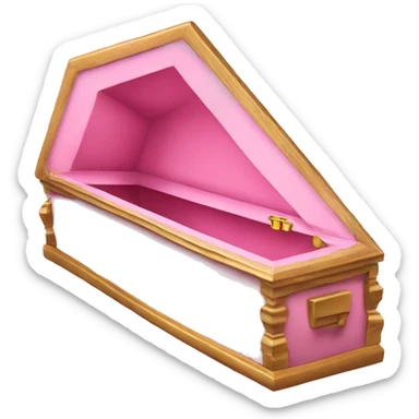 Pink coffin sticker