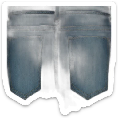 Jeans from behind sticker
