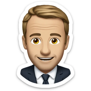 macron relieved  sticker