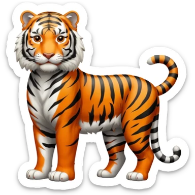 White tiger fullbody sticker