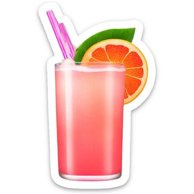 cocktail pink whit a grapefruit  sticker