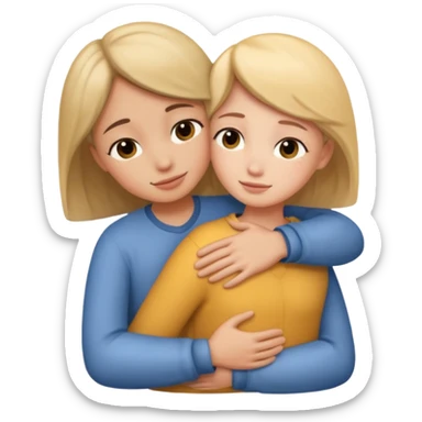 Caring hug sticker