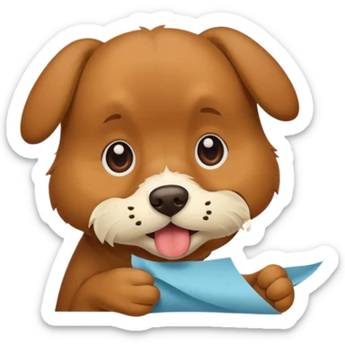 Dog eat homework sticker