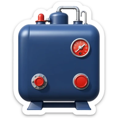 navy blue boiler modern detailed sticker
