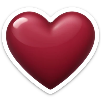 maroon heart sticker