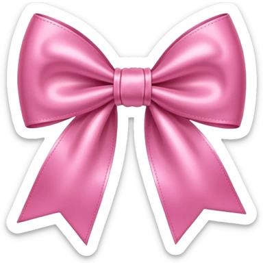 pink satin bow sticker