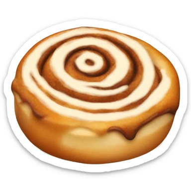 cinnamon roll beige sticker