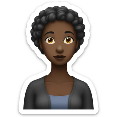 Black girl shrugging shoulders  sticker