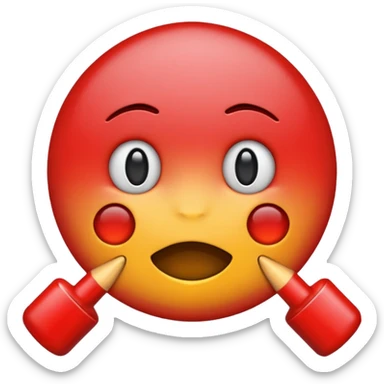 Red prohibited emoji sticker