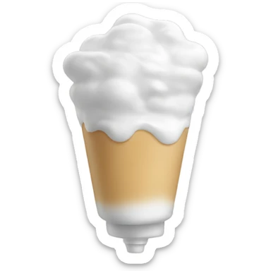 White cream tube sticker